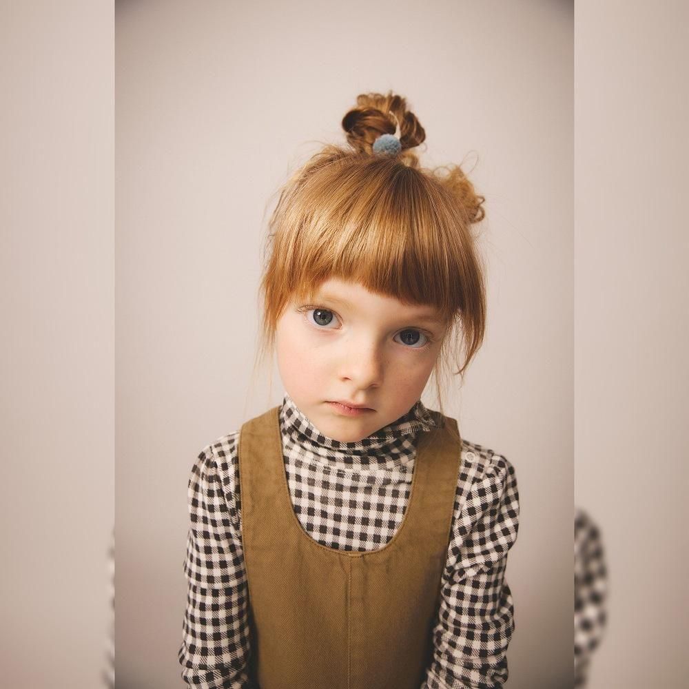 soor ploom ハニカム柄ドレス　4y Soor Ploom キッズピナフォアドレス / Delia Pinafore - Brush