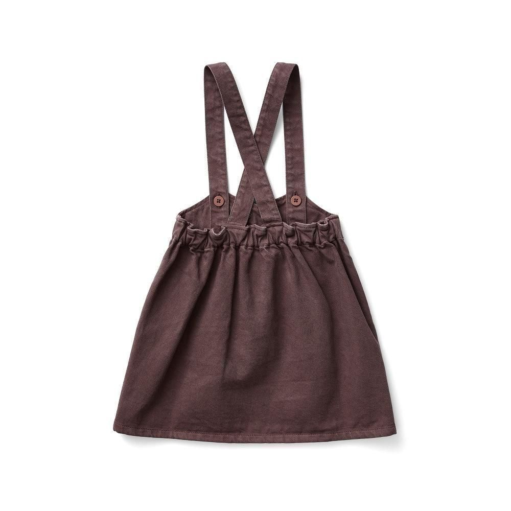 Soor Ploom キッズピナフォアドレス / Minnie Pinafore - Prune