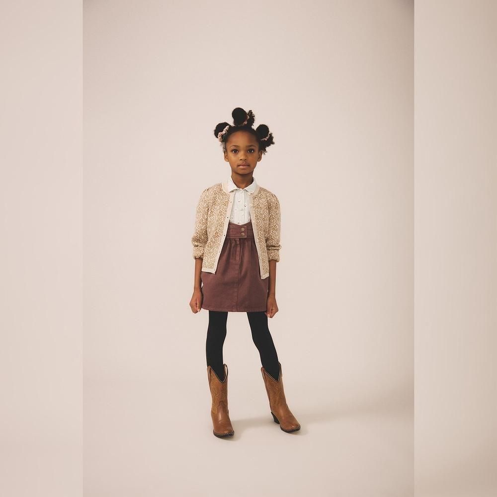 Soor Ploom キッズピナフォアドレス / Minnie Pinafore - Prune