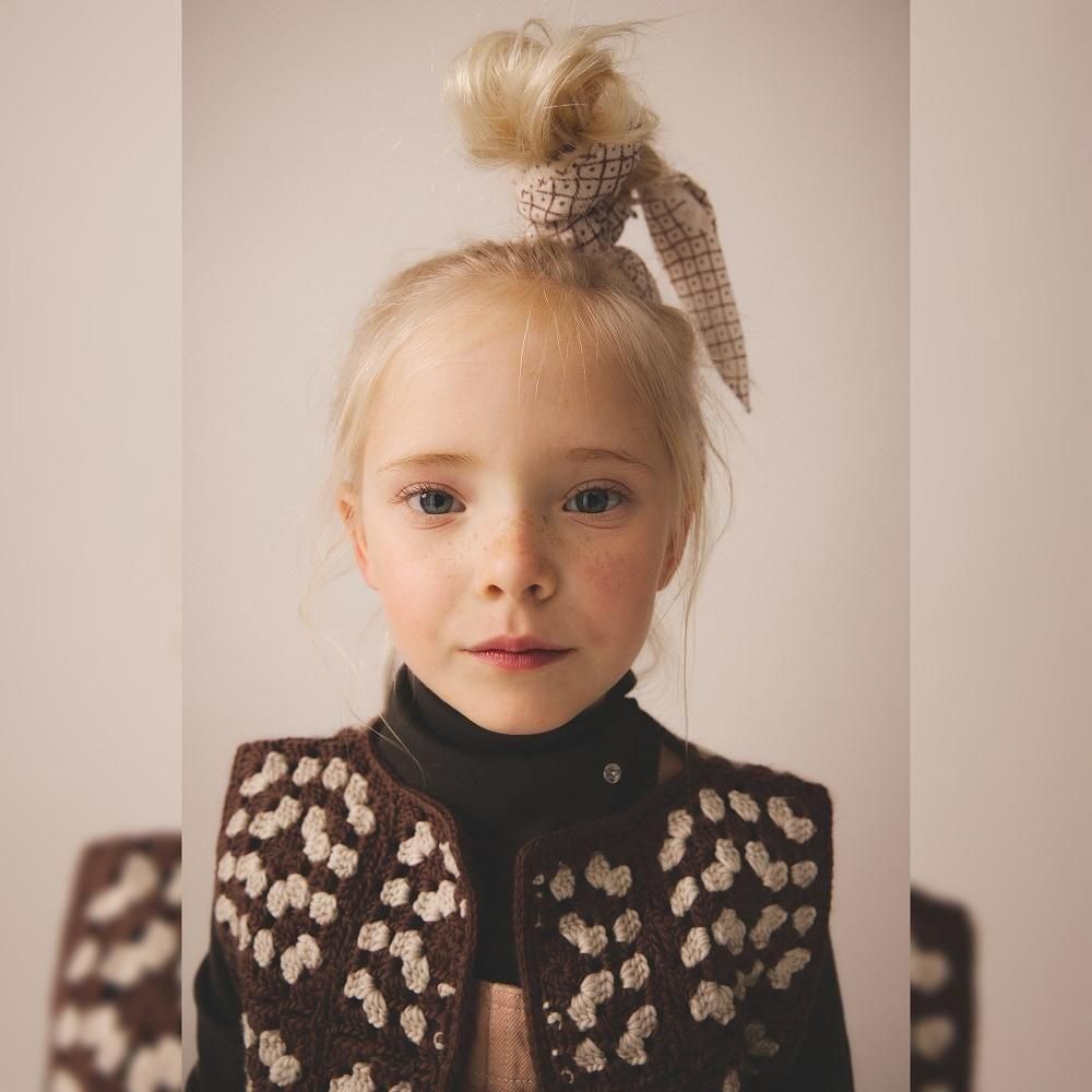 D2-92623䳫ϡSoor Ploom å˥åȥ٥ / Squares Smock - Prune img2