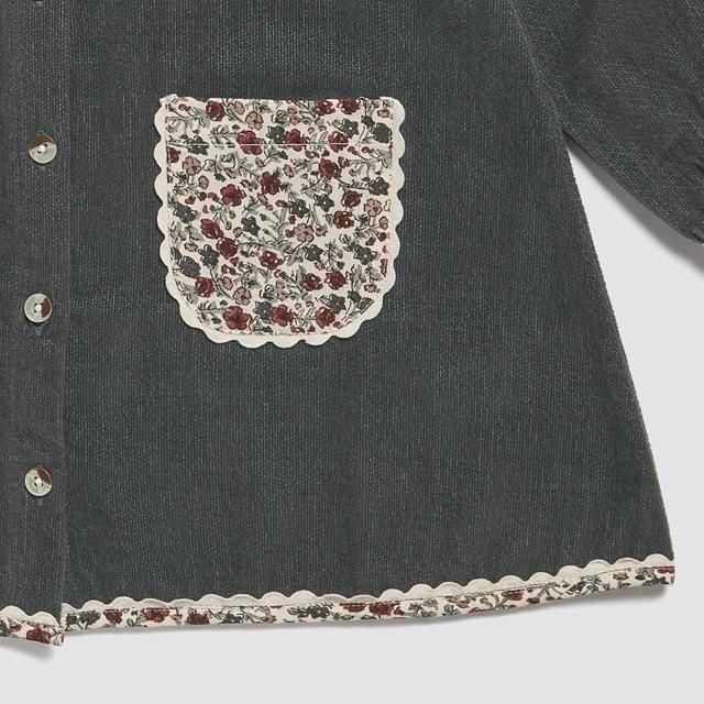93021䳫ϡLittle Cotton Clothes åԡ / Jules Dress Velvet in Juniper img3