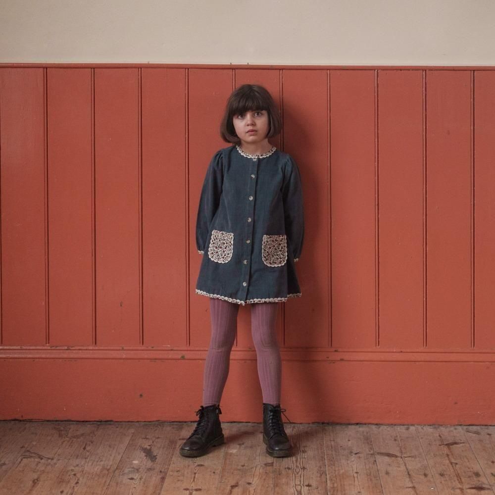 93021䳫ϡLittle Cotton Clothes åԡ / Jules Dress Velvet in Juniper img4