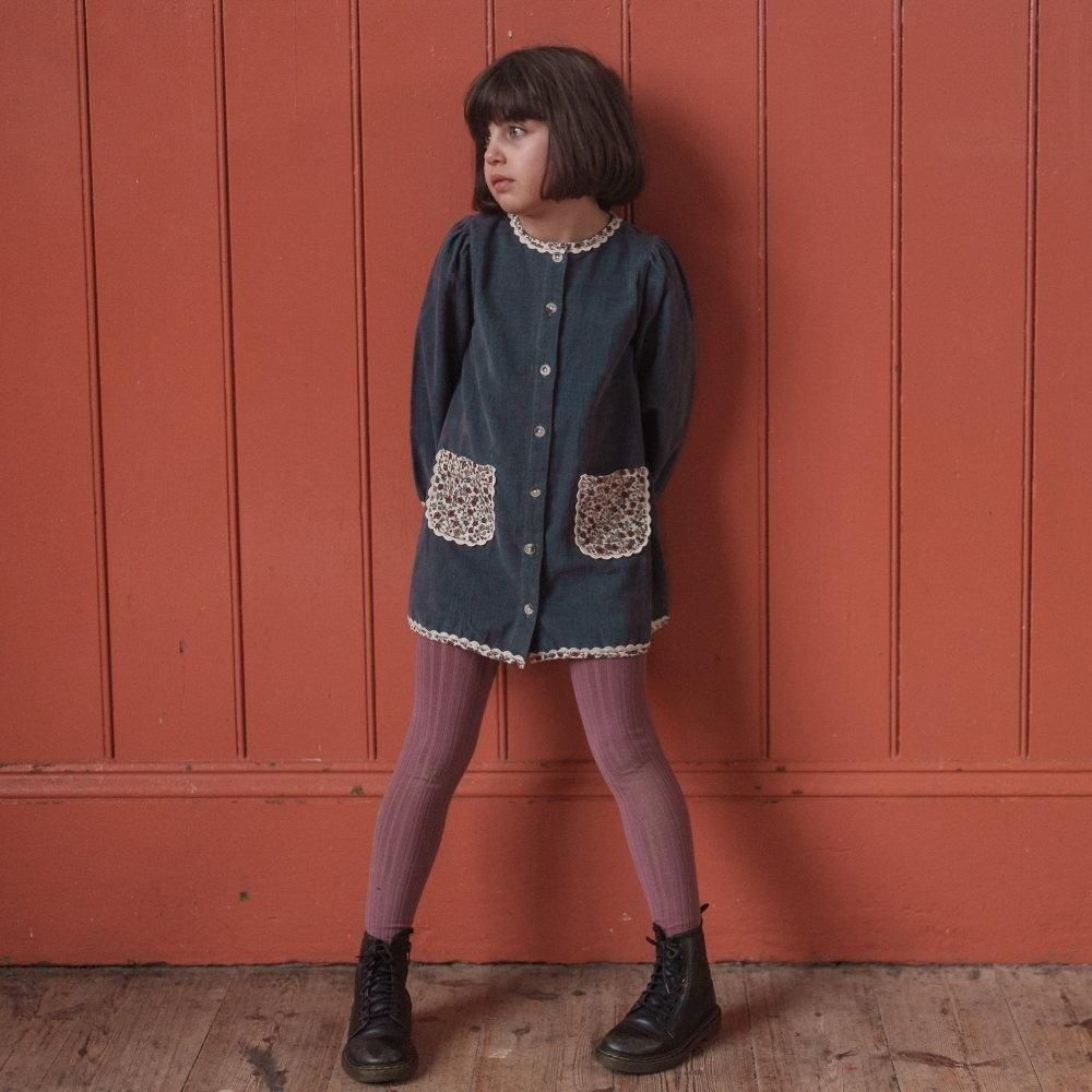 93021䳫ϡLittle Cotton Clothes åԡ / Jules Dress Velvet in Juniper img5