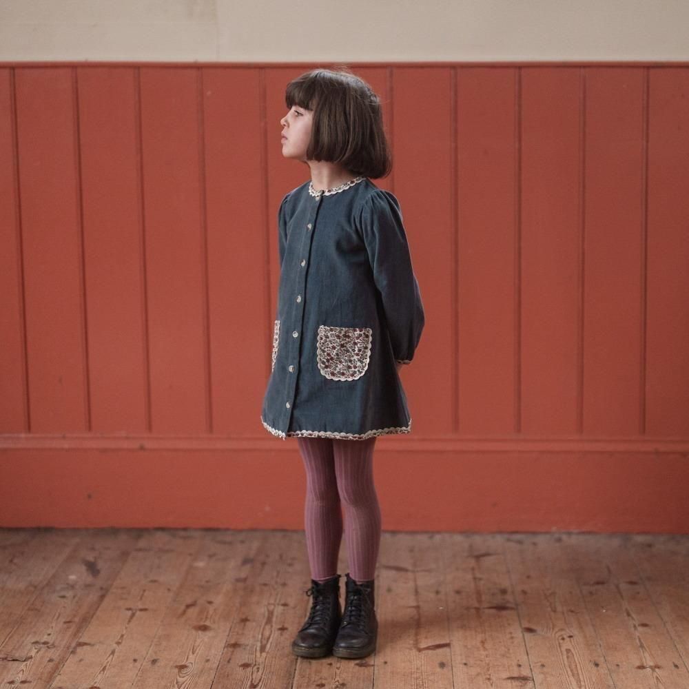 93021䳫ϡLittle Cotton Clothes åԡ / Jules Dress Velvet in Juniper img6