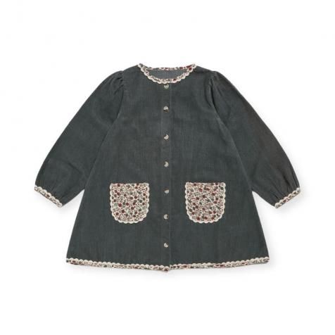 93021䳫ϡLittle Cotton Clothes åԡ / Jules Dress Velvet in Juniper