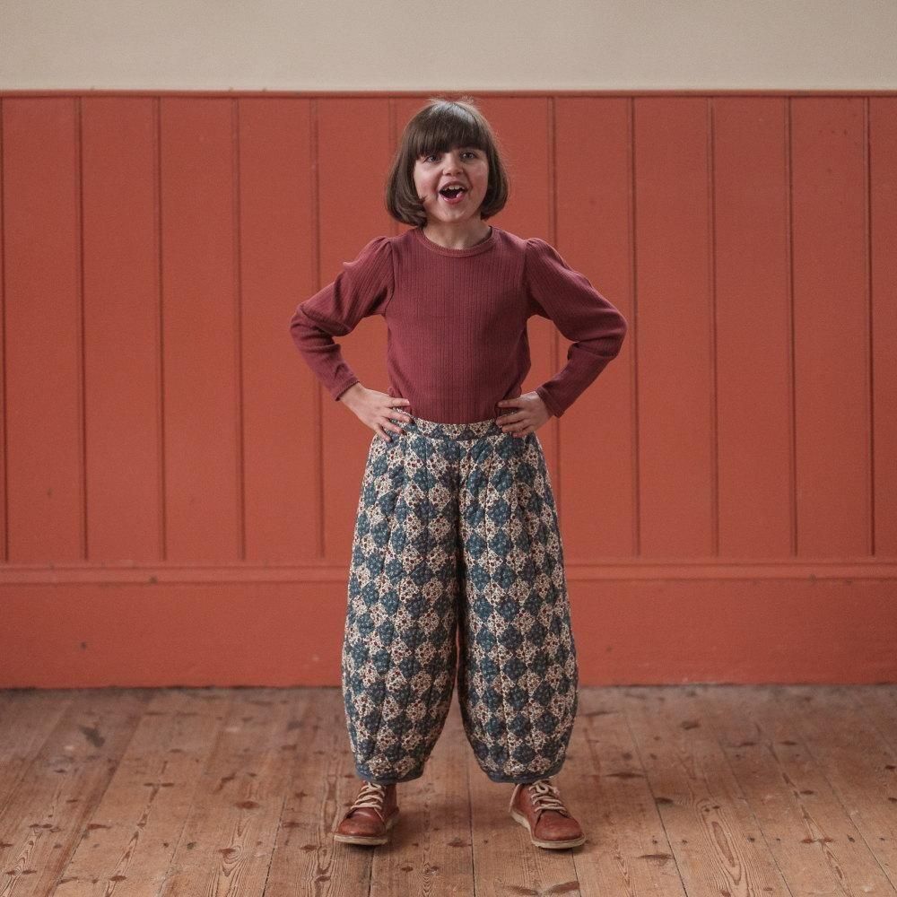 93021䳫ϡLittle Cotton Clothes åȥѥ / Quilted Jessica Trousers Harlequin Floral img4