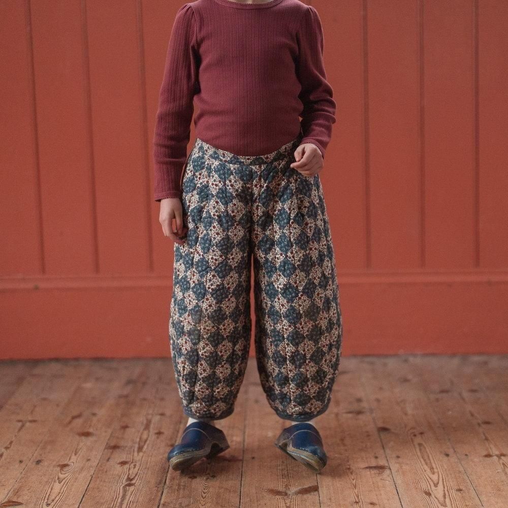 93021䳫ϡLittle Cotton Clothes åȥѥ / Quilted Jessica Trousers Harlequin Floral img8