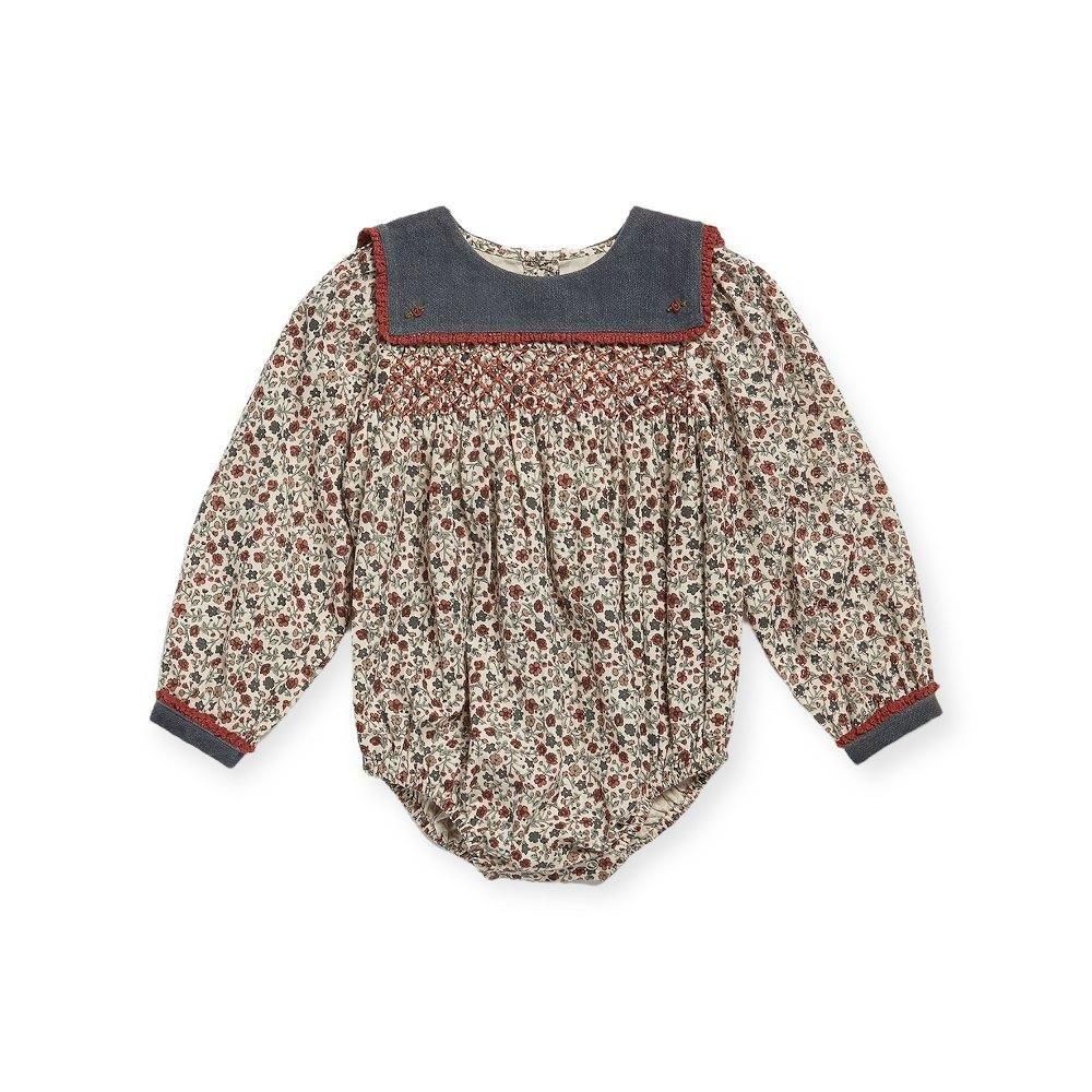 Little Cotton Clothes ѡ / Hallie Romper Cottage Floral img