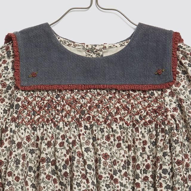 Little Cotton Clothes ѡ / Hallie Romper Cottage Floral img1