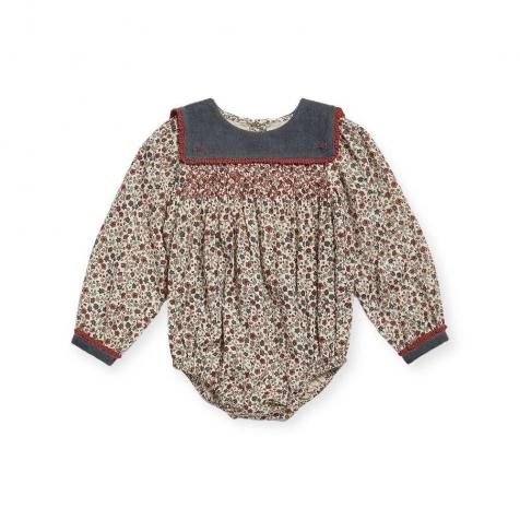 Little Cotton Clothes ѡ / Hallie Romper Cottage Floral