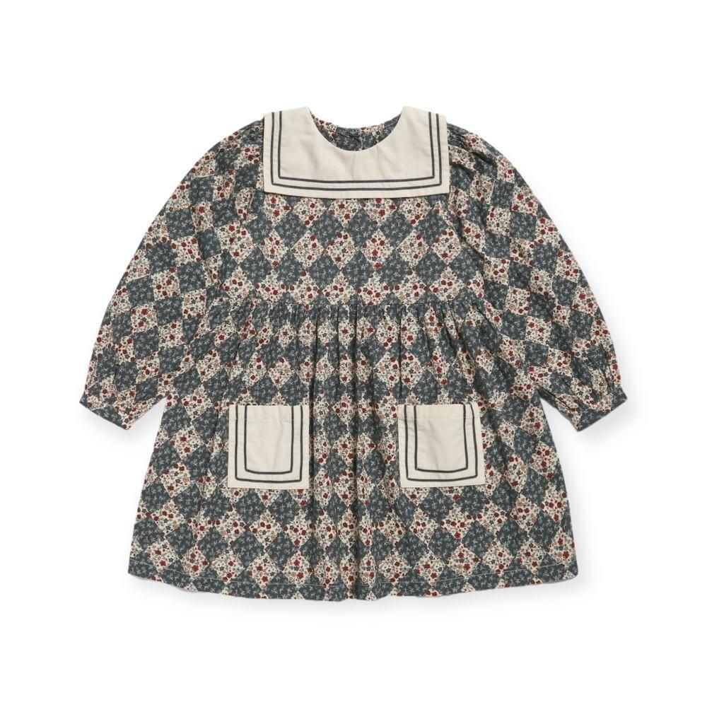 Little Cotton Clothes å顼ԡ / Eva Sailor Dress Harlequin Floral img