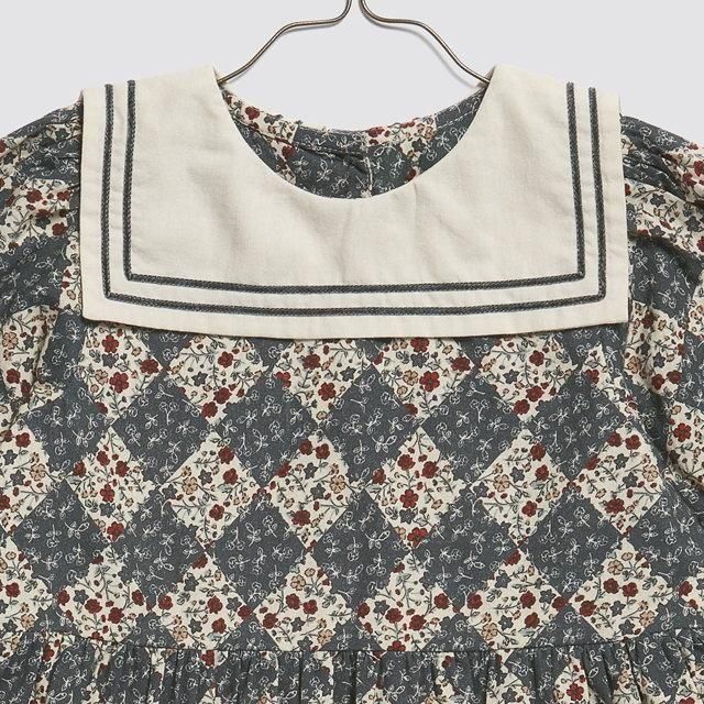 Little Cotton Clothes å顼ԡ / Eva Sailor Dress Harlequin Floral img1