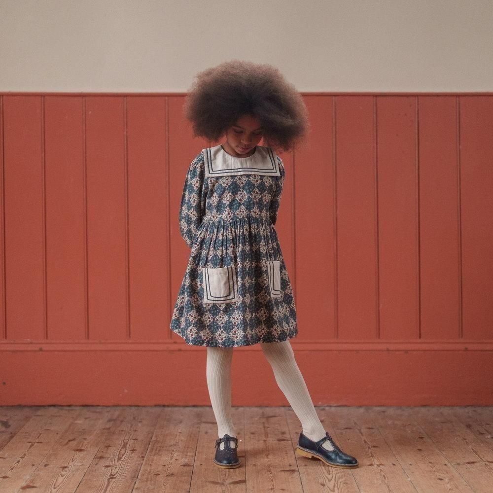 Little Cotton Clothes å顼ԡ / Eva Sailor Dress Harlequin Floral img4
