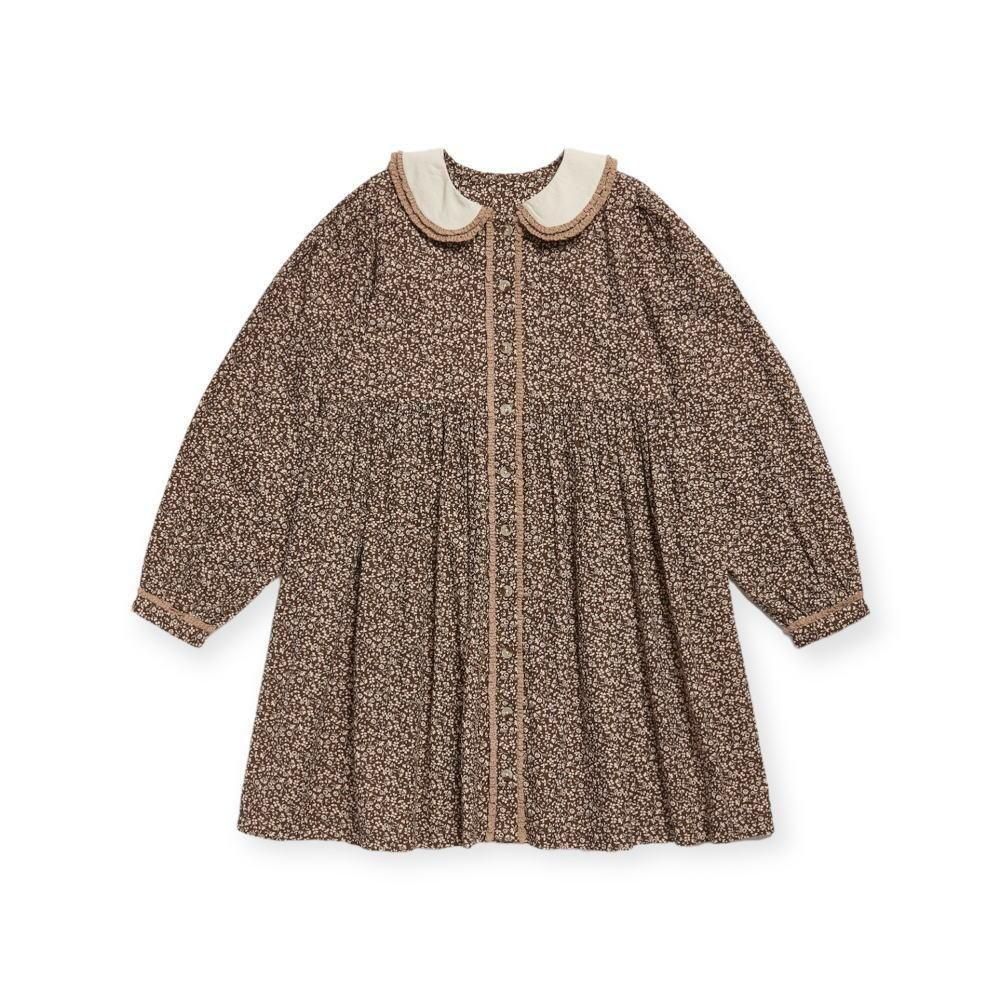 Little Cotton Clothes キッズワンピース / Agatha Dress Bracken
