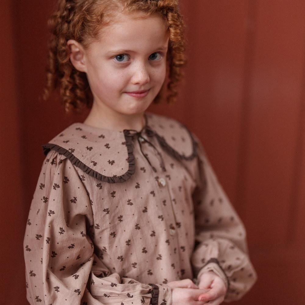 Little Cotton Clothes å֥饦 / Helga Blouse in Rosehip Floral img4