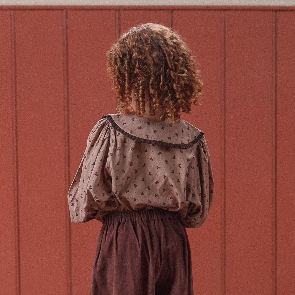 Little Cotton Clothes å֥饦 / Helga Blouse in Rosehip Floral img5