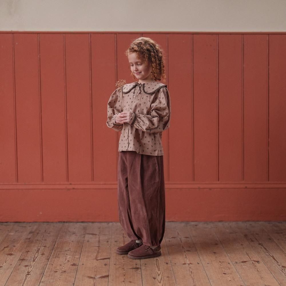 Little Cotton Clothes å֥饦 / Helga Blouse in Rosehip Floral img7