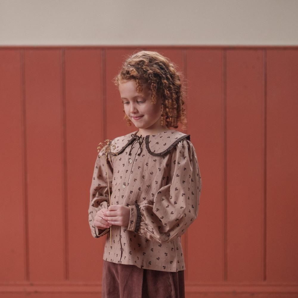 Little Cotton Clothes å֥饦 / Helga Blouse in Rosehip Floral img8