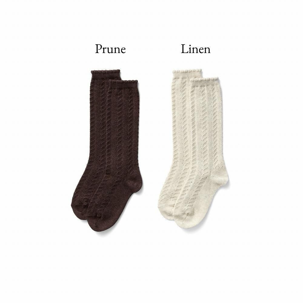 Soor Ploom キッズニーソックス《単品》 / Frond Knee Sock - Linen