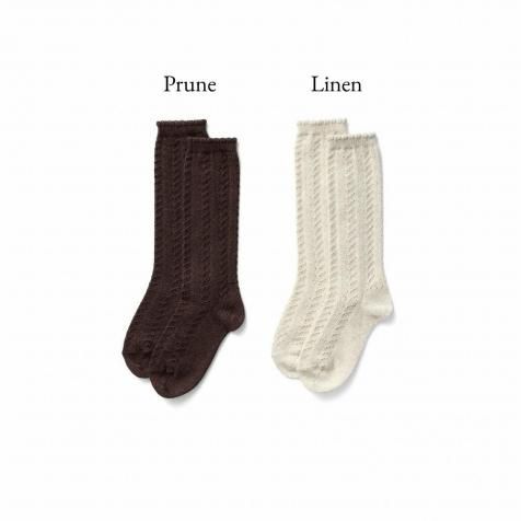 Soor Ploom åˡåñʡ / Frond Knee Sock - Linen / Prune