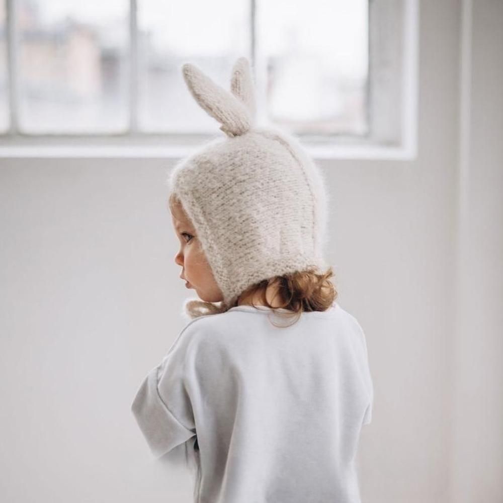 bambolina 耳付きボンネット / Lapin hat sand - cuccu