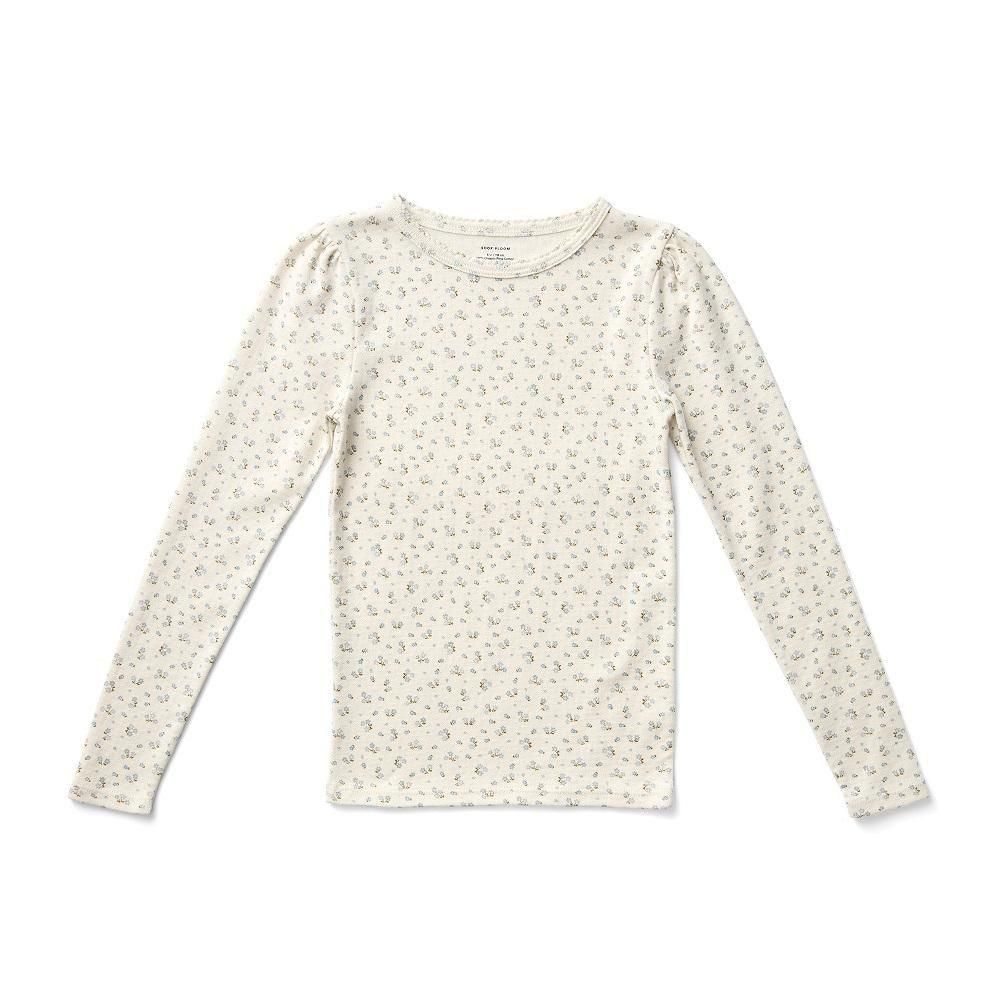 D3-̤Soor Ploom å󥰥꡼T / Long Sleeve Pouf Tee - Calico Print Pointelle, Oasis img