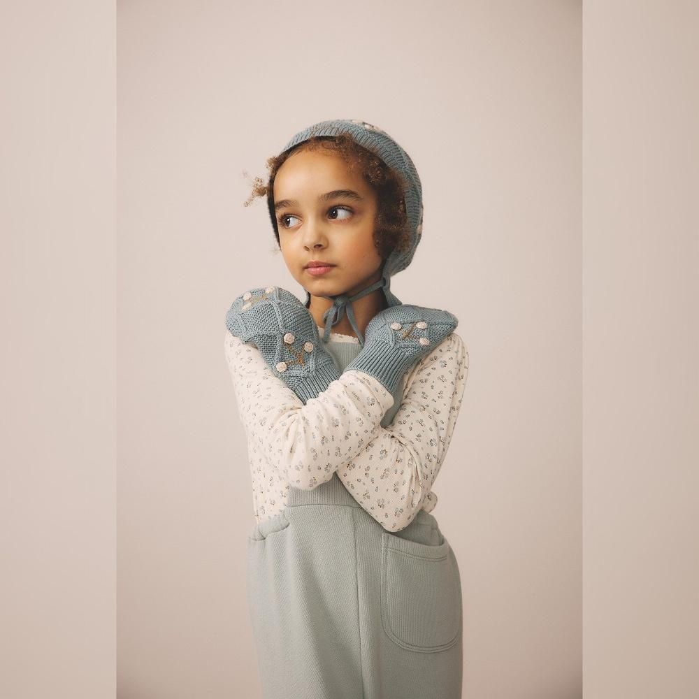 D3-̤Soor Ploom å󥰥꡼T / Long Sleeve Pouf Tee - Calico Print Pointelle, Oasis img1