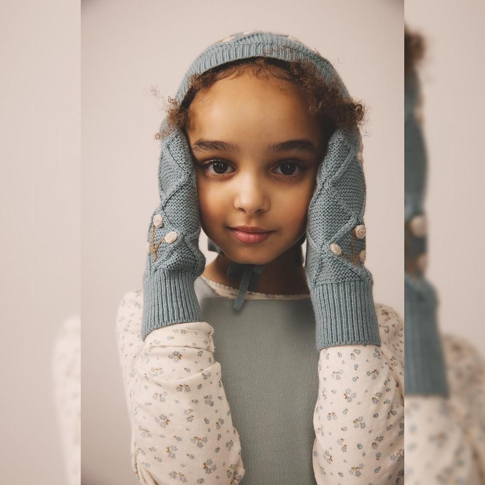 D3-̤Soor Ploom å󥰥꡼T / Long Sleeve Pouf Tee - Calico Print Pointelle, Oasis img3