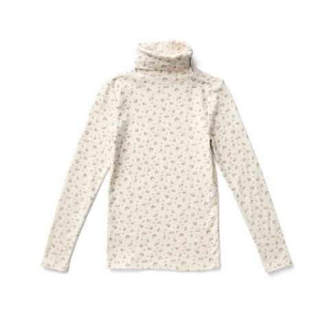 D3-̤Soor Ploom åȥͥå / Long Sleeve Snap Turtleneck - Calico Print PTL, Rosewood