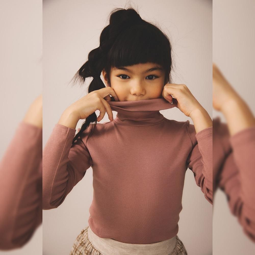 D3-102423䳫ϡSoor Ploom åȥͥå / Long Sleeve Snap Turtleneck - Cherry img2