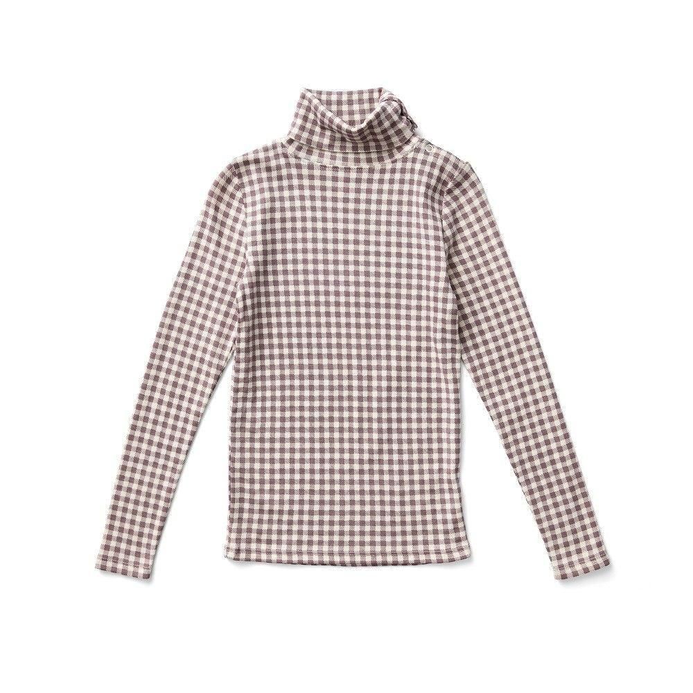 D3-̤Soor Ploom åȥͥå / Long Sleeve Snap Turtleneck - Gingham Print, Cherry img