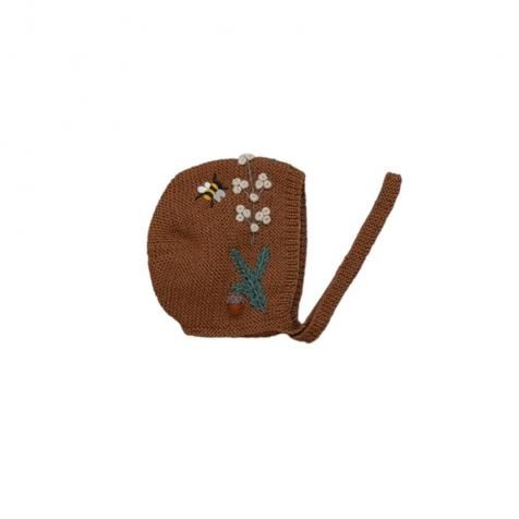 【11月入荷次第発送】Shirley Bredal ベビーボンネット / Woodland Bonnet - Caramel
