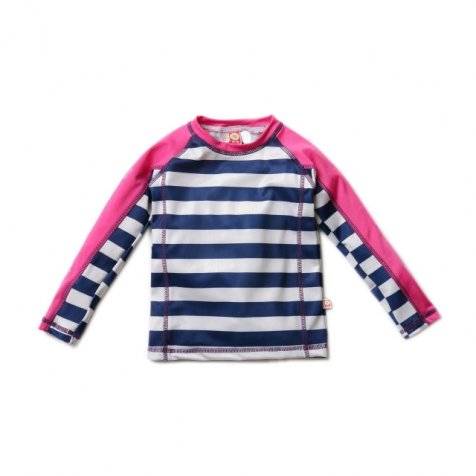 【60%→70%OFF!】Swimwear Sun Protection Shirt ラッシュガード Navy & Sand W. Pink