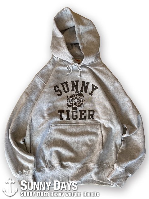 SUNNY TIGER Heavy weight Hoodie (Unisex) ヘザーグレー<img class='new_mark_img2' src='https://img.shop-pro.jp/img/new/icons14.gif' style='border:none;display:inline;margin:0px;padding:0px;width:auto;' />