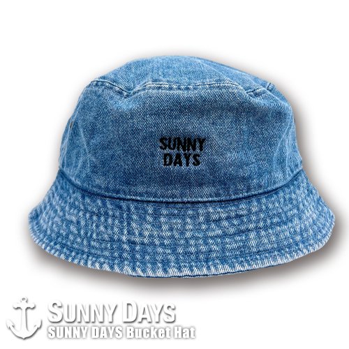 SUNNY DAYS Bucket Hat デニムブルー<img class='new_mark_img2' src='https://img.shop-pro.jp/img/new/icons57.gif' style='border:none;display:inline;margin:0px;padding:0px;width:auto;' />
