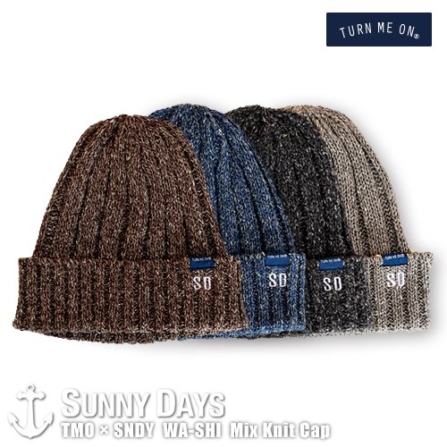 TURN ME ON × SNDY  和紙 MIX Knit Cap 4カラー<img class='new_mark_img2' src='https://img.shop-pro.jp/img/new/icons57.gif' style='border:none;display:inline;margin:0px;padding:0px;width:auto;' />