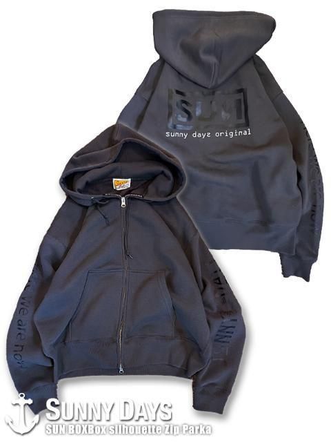 SUN BOXBox silhouette Zip Hoodie (Unisex) ���ߥ���<img class='new_mark_img2' src='https://img.shop-pro.jp/img/new/icons14.gif' style='border:none;display:inline;margin:0px;padding:0px;width:auto;' />