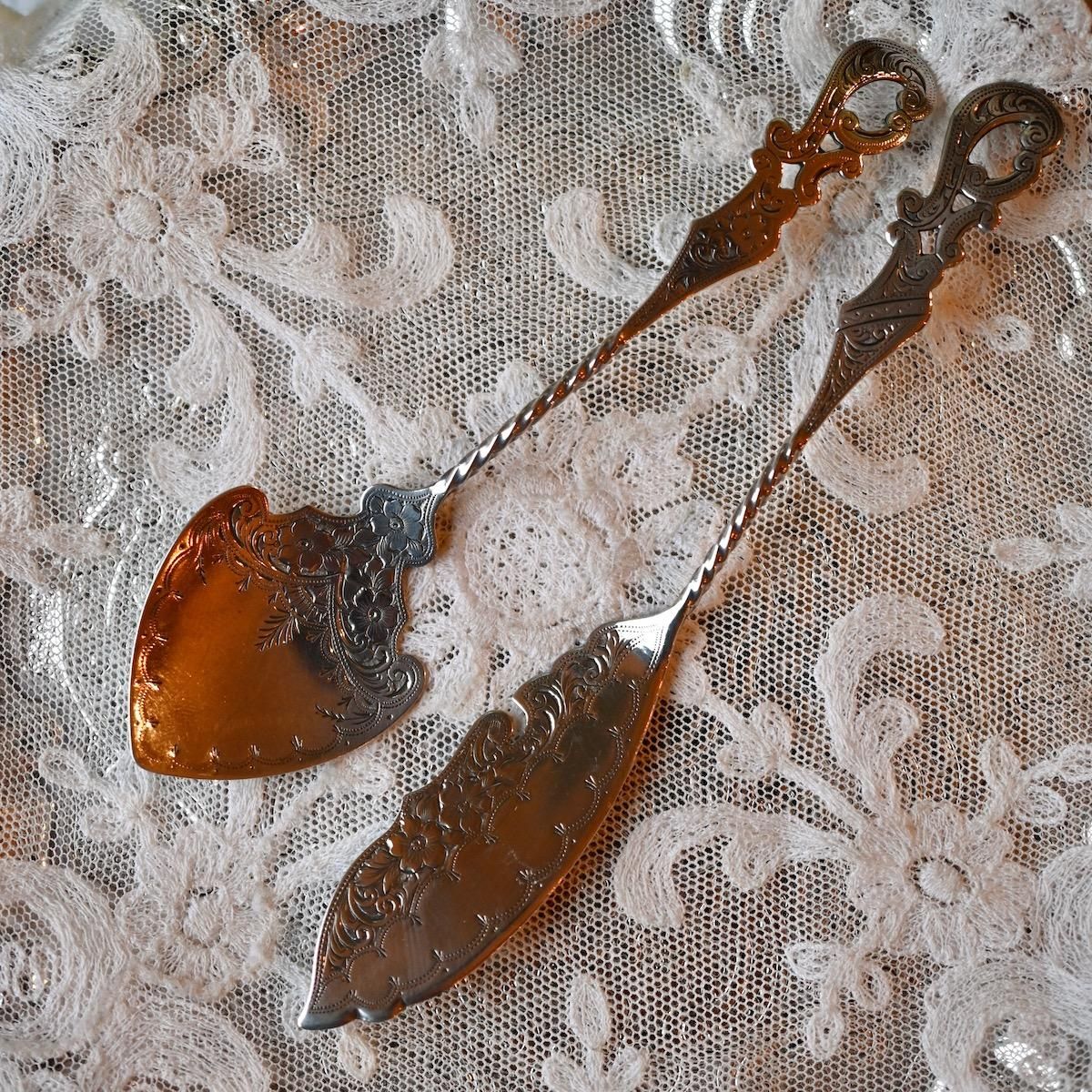 スターリングシルバー・バターナイフ・シュガースプーンセット 【公式