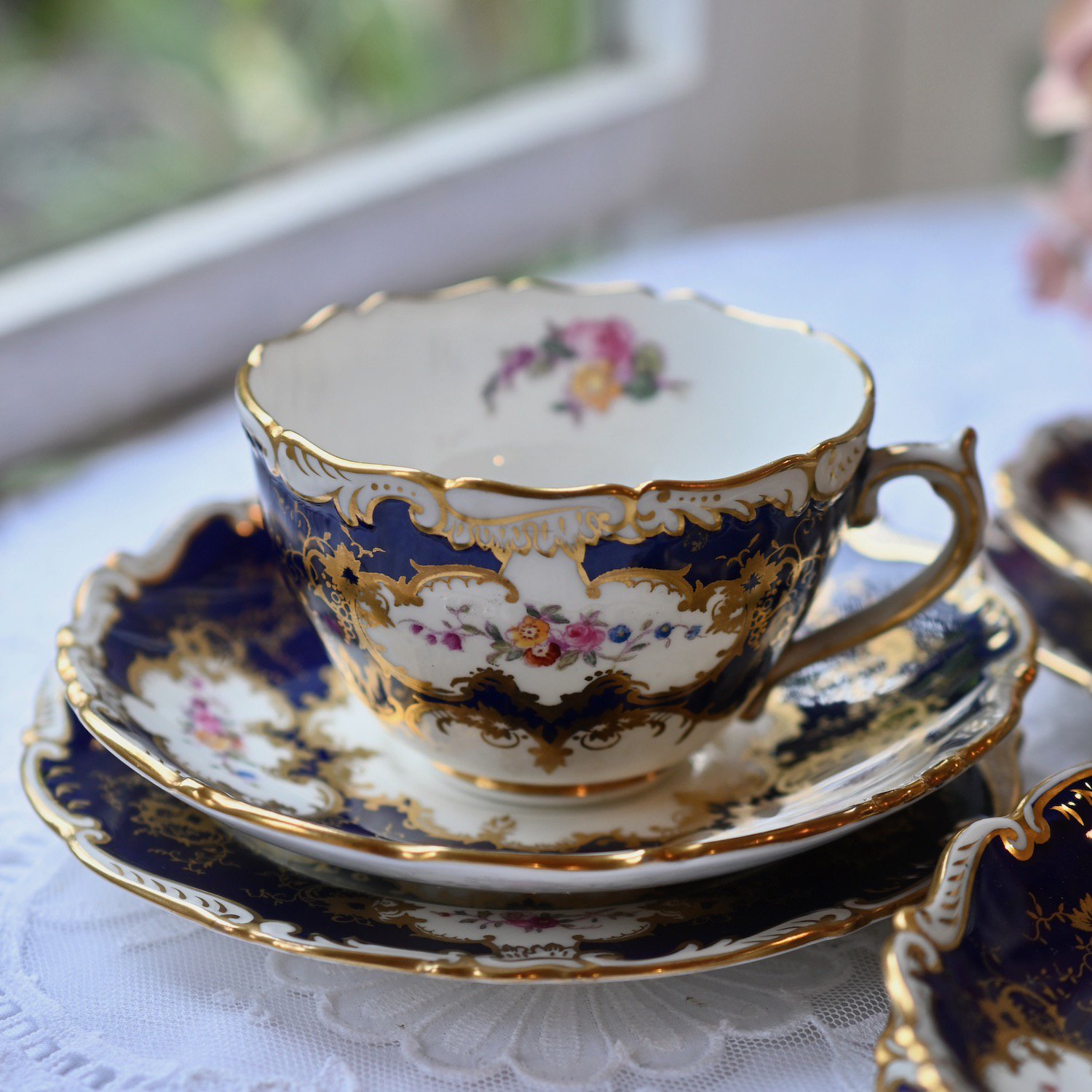 売上値下げ Coalport コールポート コバルト パウダーブルー 金彩