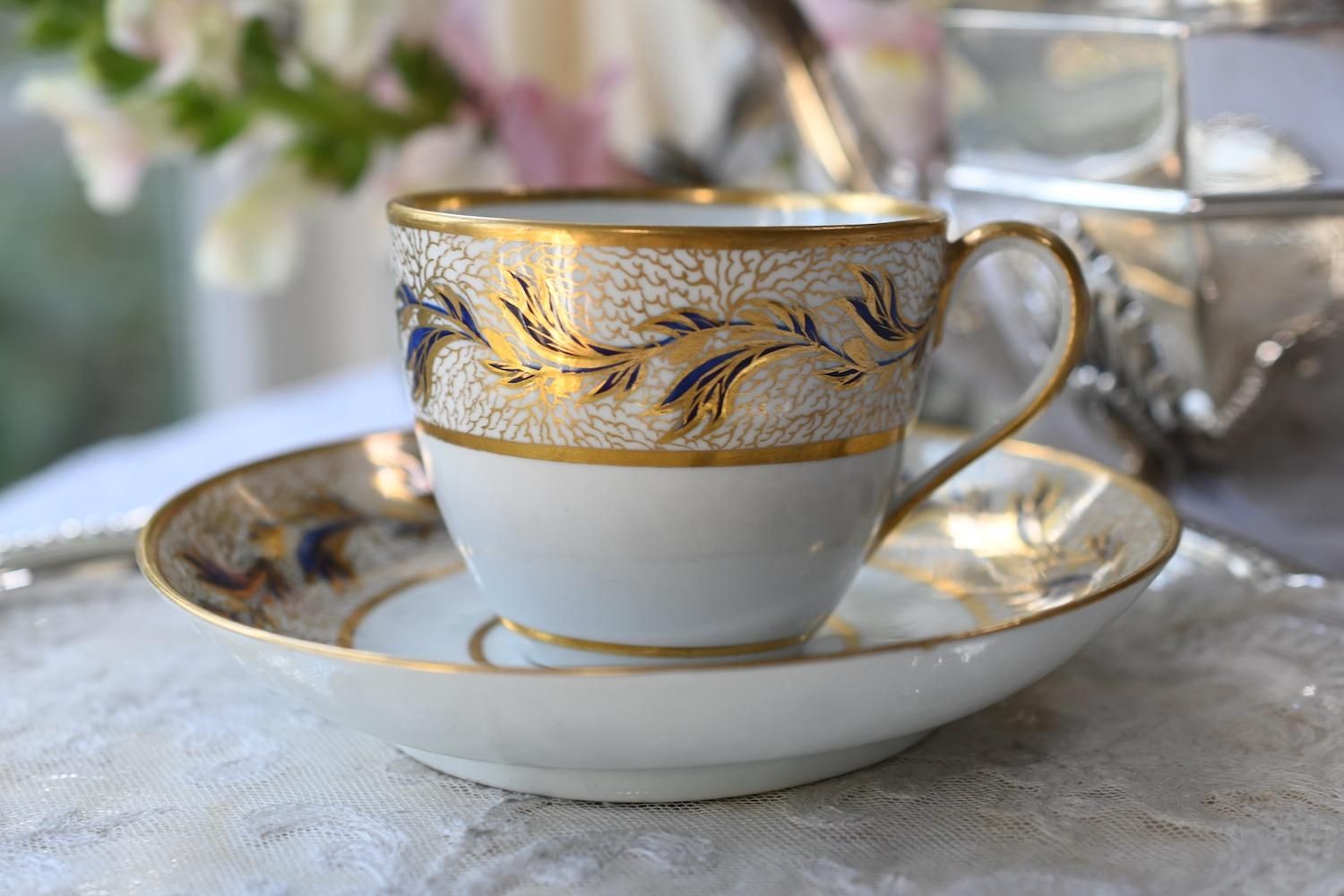 コウルドン 金彩 コバルトブルー 花柄 スクエアプレート 英国皿26cm コウルドン 金彩 コバルトブルー 花柄 スクエアプレート 英国皿