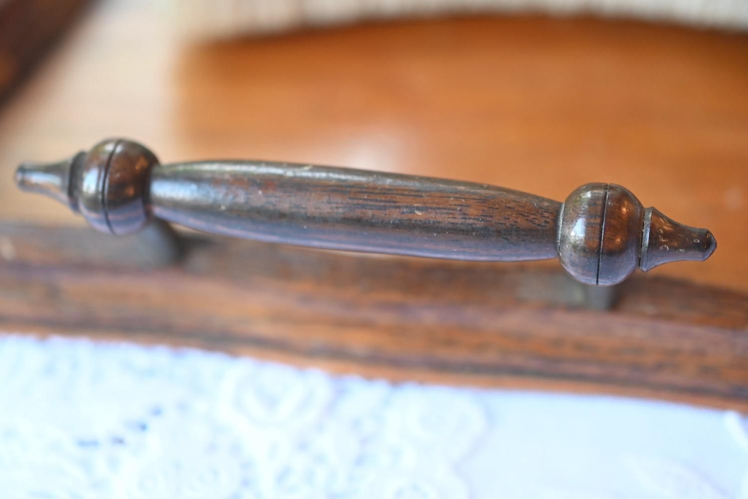 イギリス アンティーク 木製のブレッドクラムブラシとトレイ