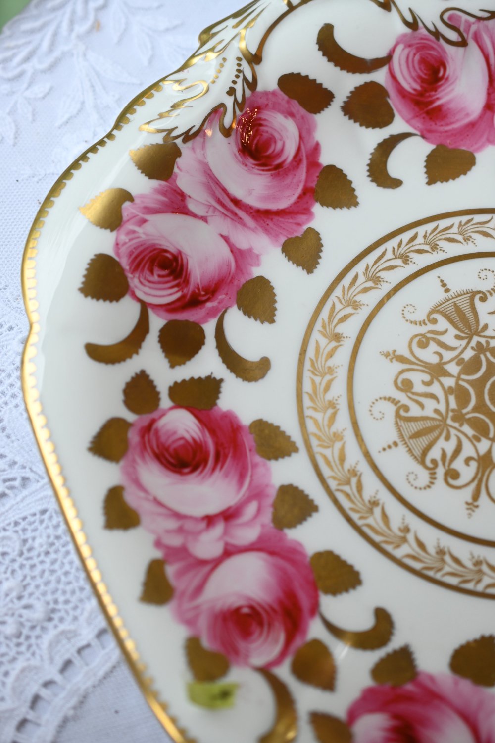 1950年代 ニューチェルシー ピンクの英国のバラと金彩が美しい ...