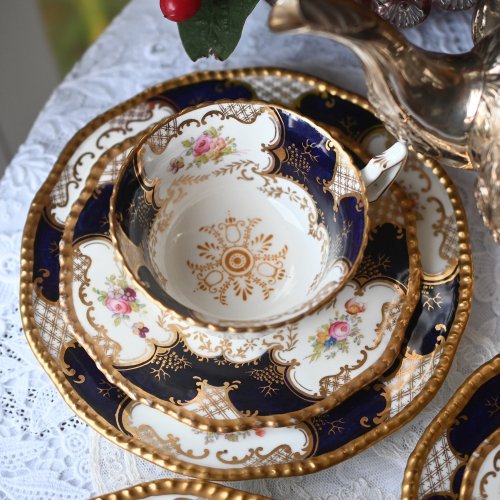 売上値下げ Coalport コールポート コバルト パウダーブルー 金彩