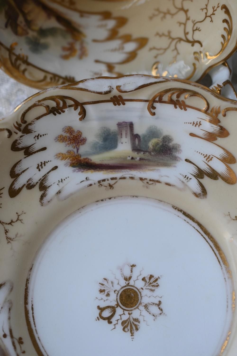 1830年代 コールポート アデレードシェイプ 風景画のカップ