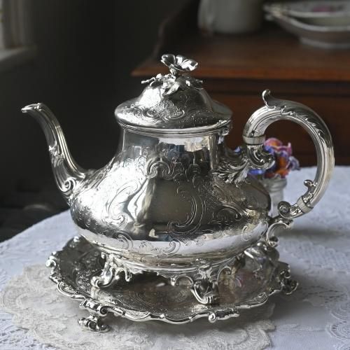 シルバーティポット　スターリングシルバー　バーナード　純銀 シルバーティポット スターリングシルバー バーナード 純銀 純銀