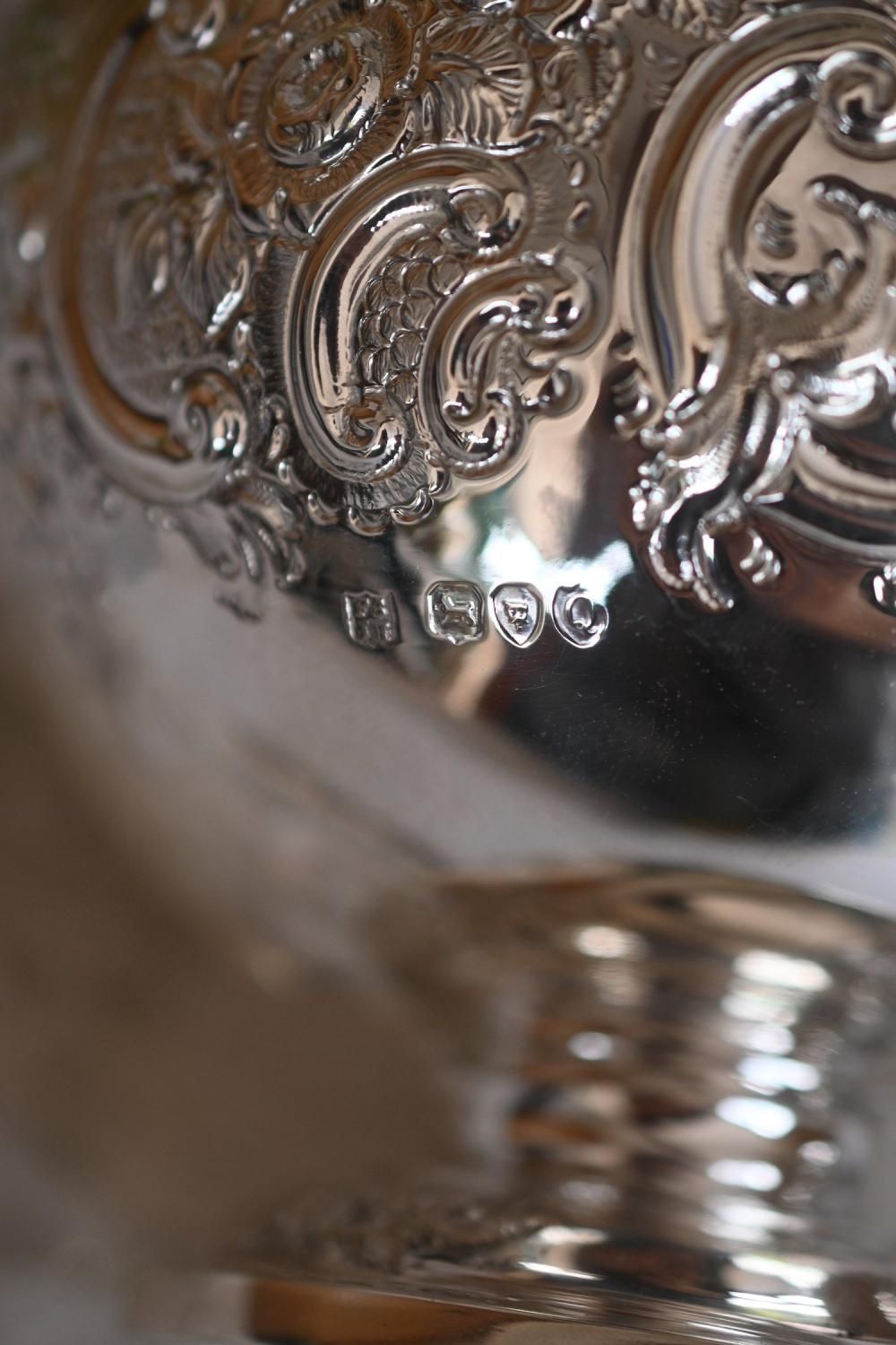 スターリングシルバー ヴィクトリア時代 お花模様いっぱいの