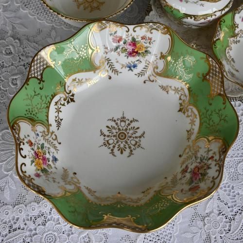 1900年前期　ミントン×コラモア　コバルトレイズドゴールド　金彩盛上　ボウル ボヘミアン 色被せ オーバーレイ 金彩 エナメル コバルトブルー