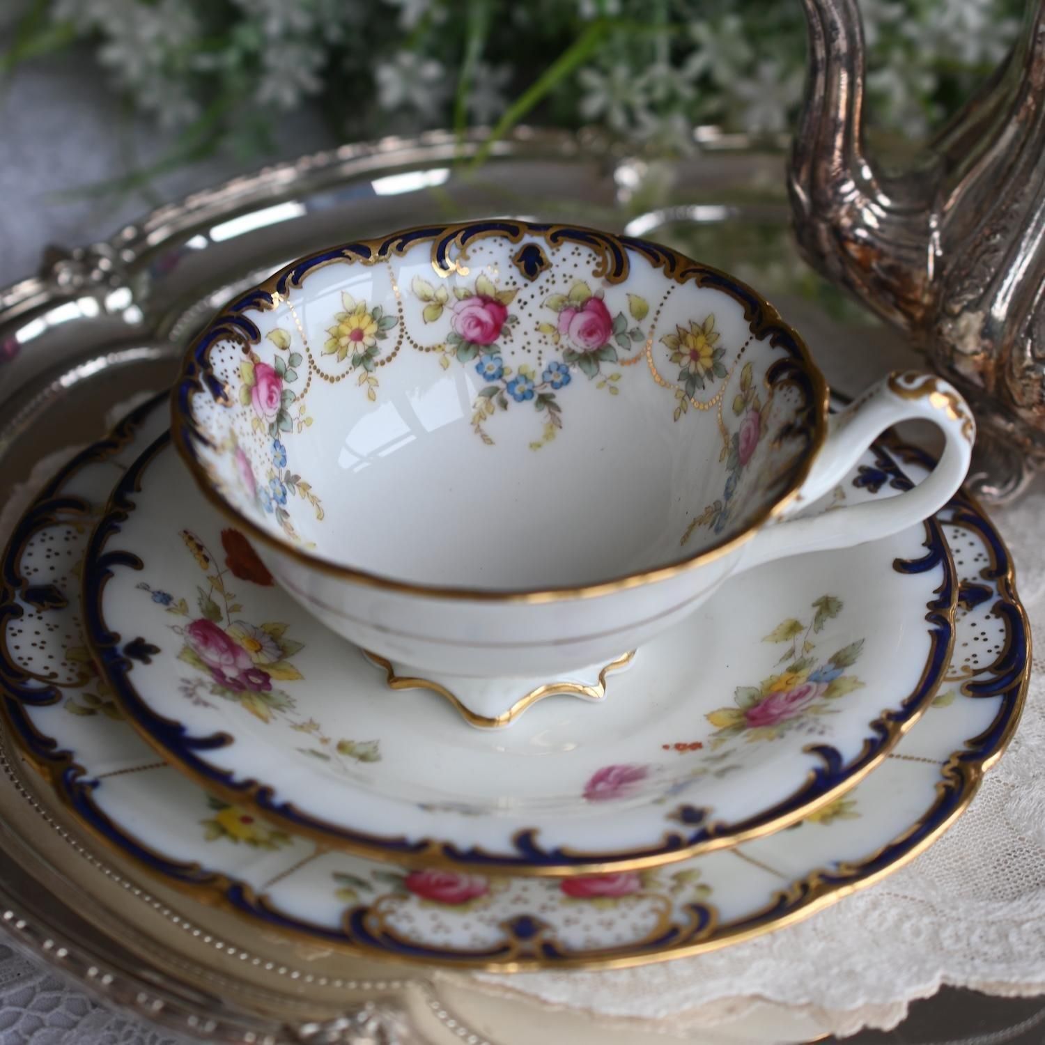 逸品　金彩装飾ハイハンドルC&S　アールデコ　Cauldon　英国アンティーク 逸品 金彩装飾ハイハンドルC&S アールデコ Cauldon 英国アンティーク