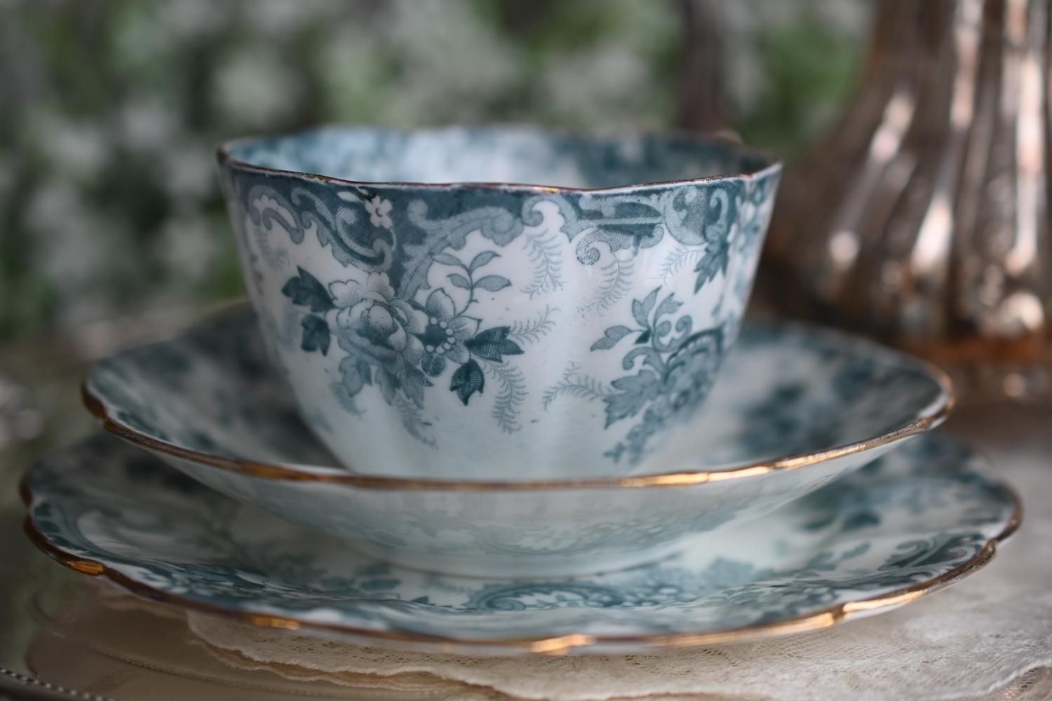 1900年前後 エドワードアシュブリー セピアブルーの優しい