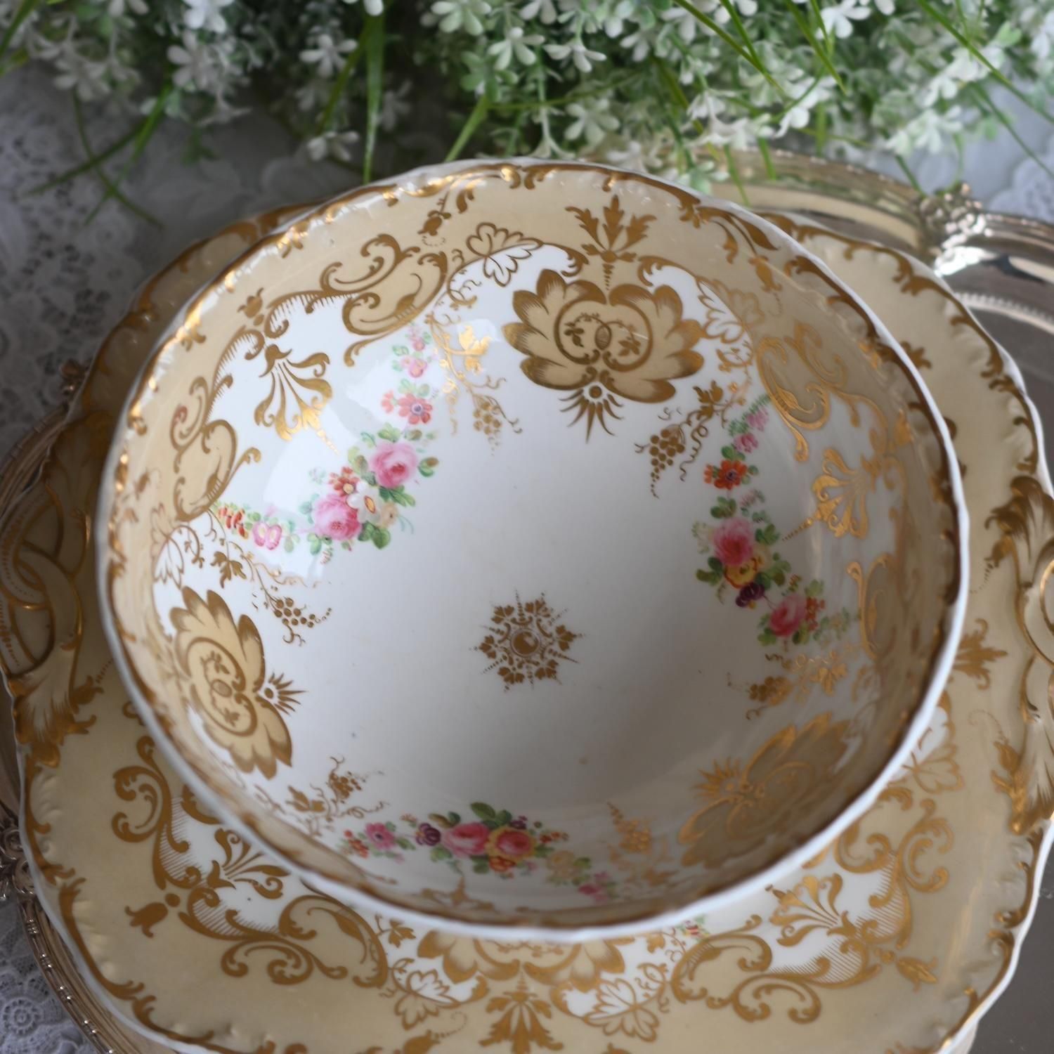 1900年前期　ミントン×コラモア　コバルトレイズドゴールド　金彩盛上　ボウル 1900年前期 ミントン×コラモア コバルトレイズドゴールド 金彩盛
